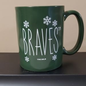 Atlanta Braves Coffee Mug Christmas Snowflakes
